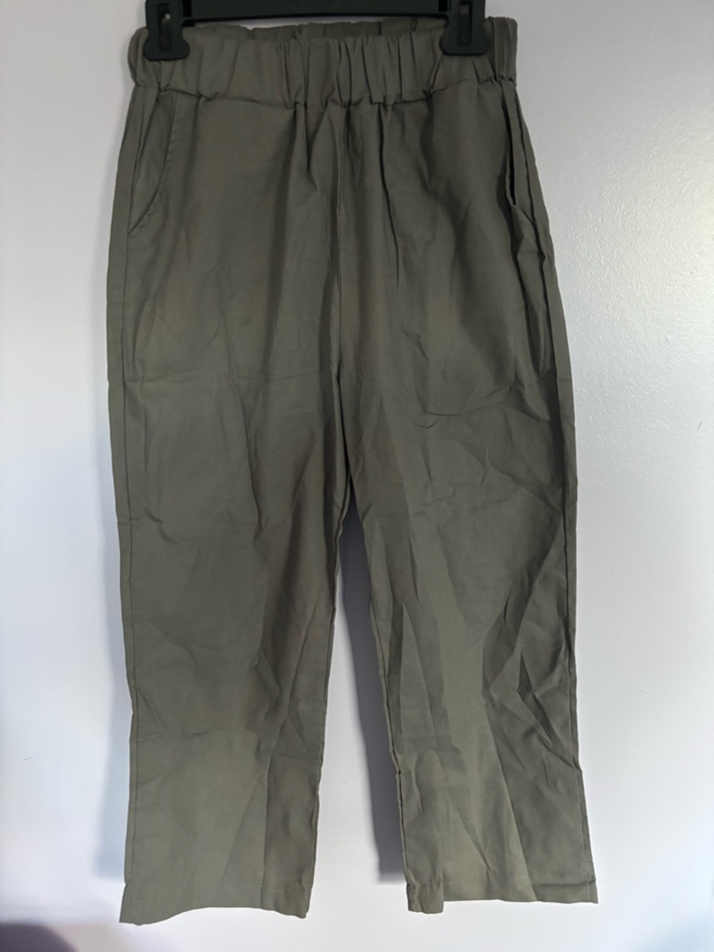 Women’s Grey Elastic-Waist Casual Pants